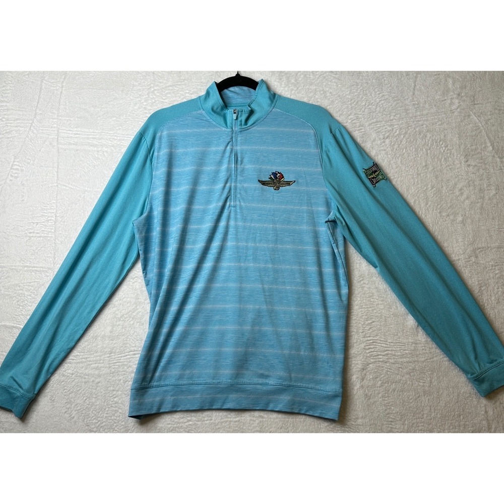Johnnie-O Mens Medium Indianapolis Motor Speedway Brickyard Crossing 1/4 Zip